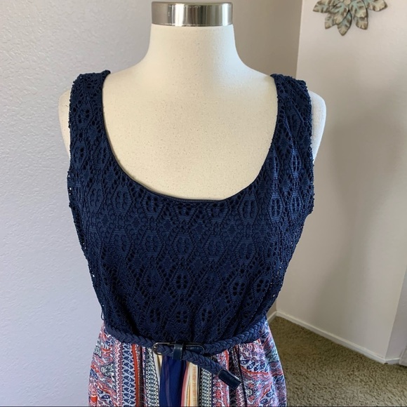 Luxology Maxi Summer Bohemian Patchwork Dress Sz.8 - Picture 5 of 13